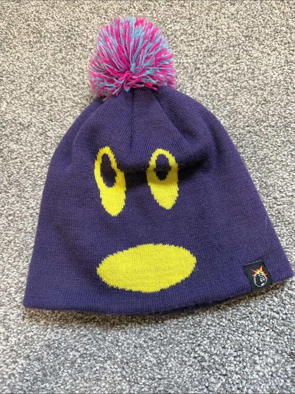 The Hundreds Purple Pom Beanie